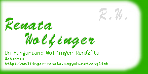 renata wolfinger business card